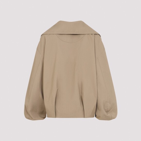 Co Brown Relaxed Fit Jacket With Oversized Collar And Balloon Sleeves - NWT - Picture 2 of 3